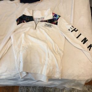 PINK white sweatshirt